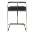 Bar Chair with Black Polyurethane Cushion and Stainless Steel Base