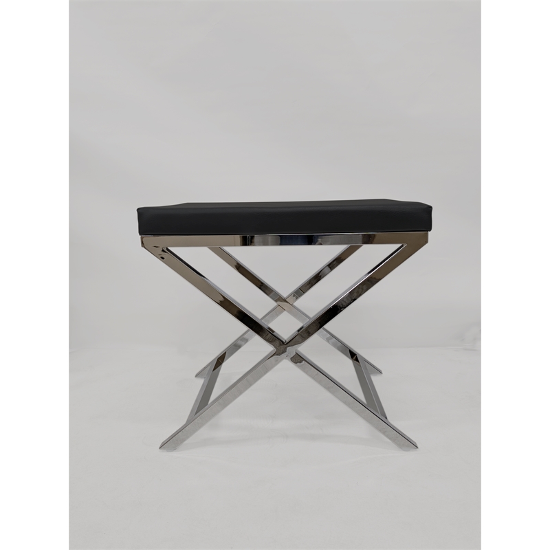 Black Chair with Chrome Base