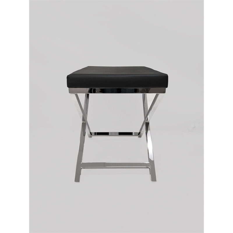 Black Chair with Chrome Base