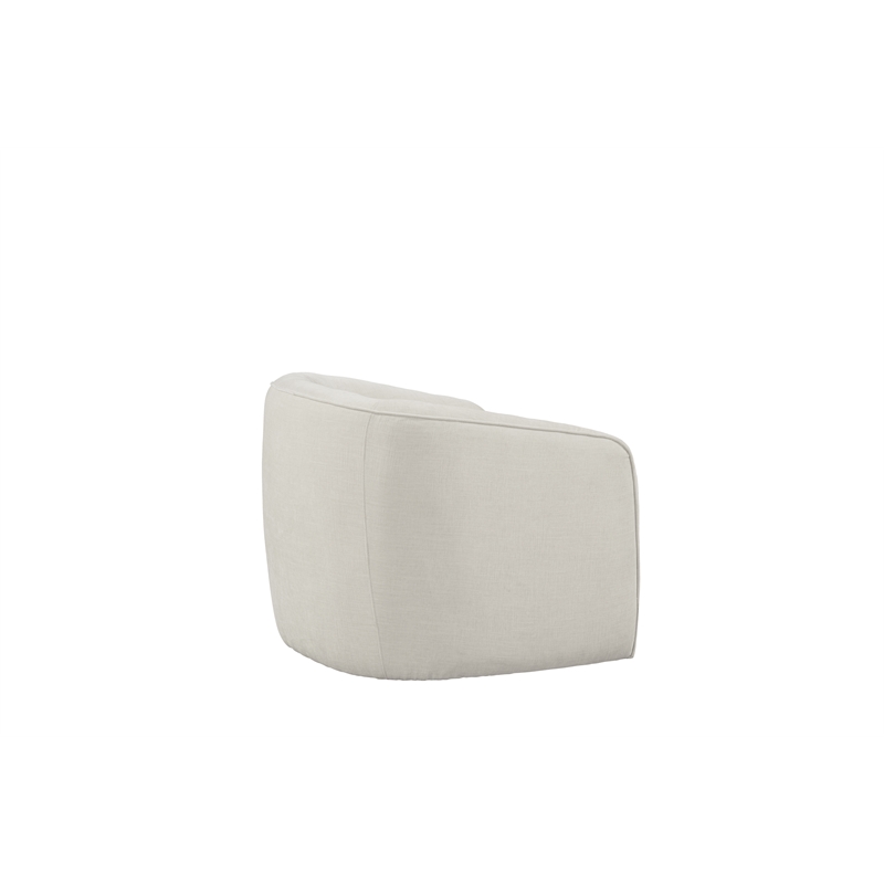 Creative Images International ELISSIDY Upholstered Fabric Club Chair in Beige