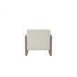 ELISSIDY Wood Armchair in Beige/Ash Oak Sled Base