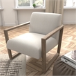 ELISSIDY Wood Armchair in Beige/Ash Oak Sled Base