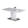 Creative Images International White Extention Table Stainless Steel Base