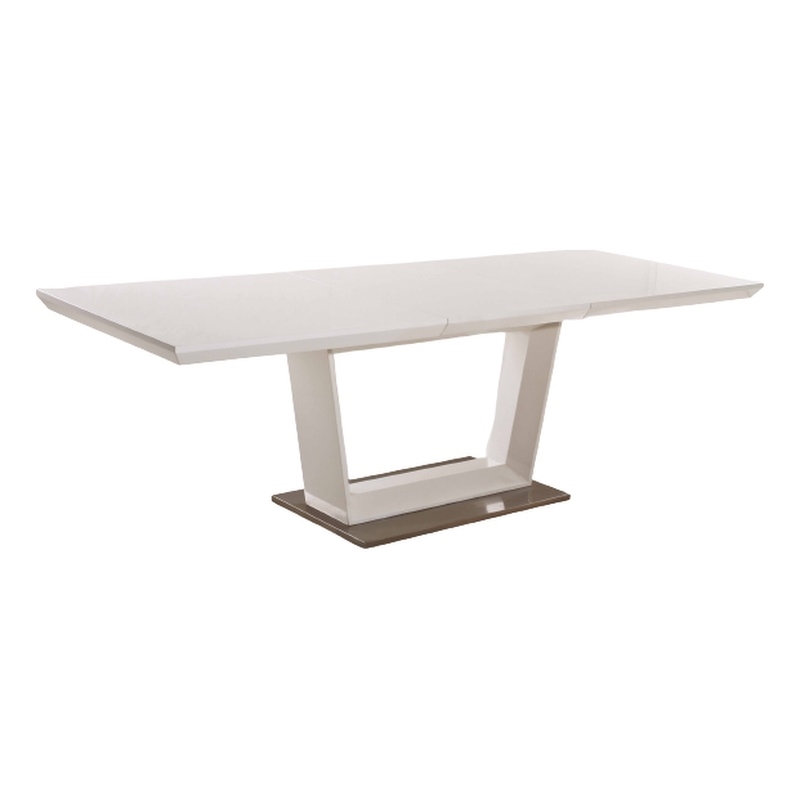 Creative Images International Stainless Steel & Wood Dining Table in White