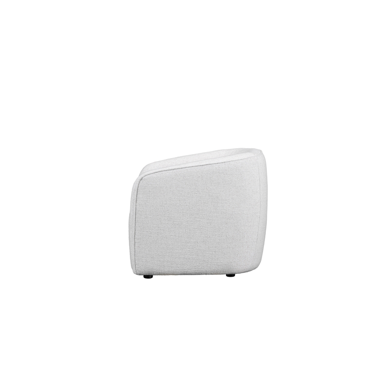 Creative Images International ELISSIDY Fabric Club Armchair in Off White
