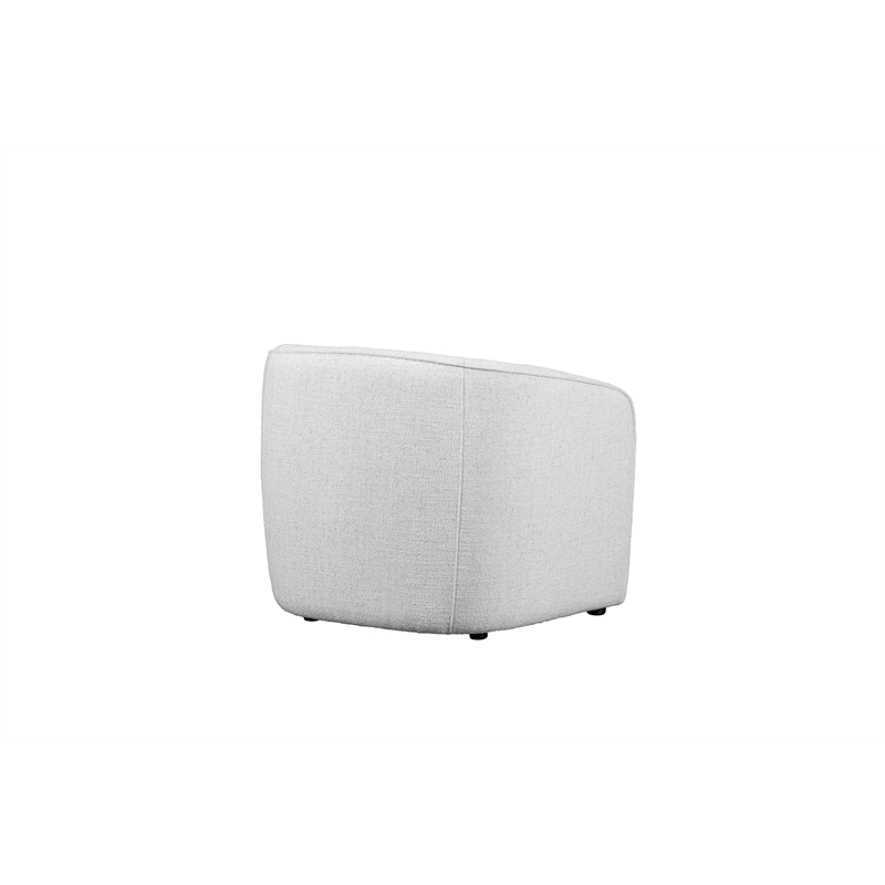 Creative Images International ELISSIDY Fabric Club Armchair in Off White