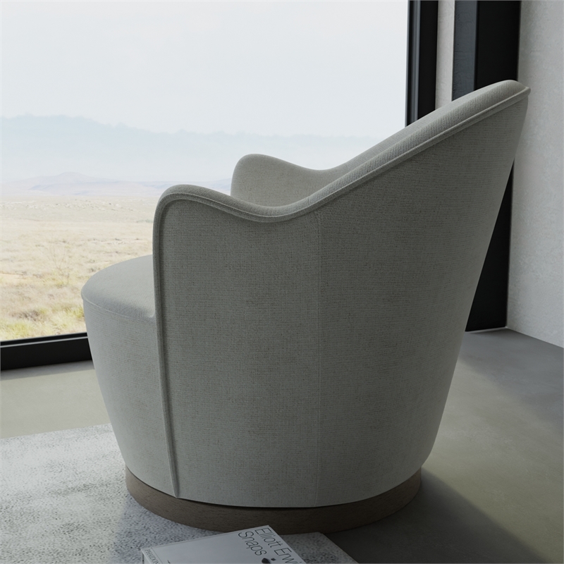 Creative Images International Ellisidy Fabric Accent Chair in Off White