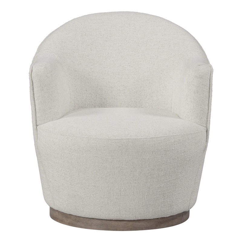 Creative Images International Ellisidy Fabric Accent Chair in Off White
