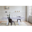 White Ceramic Extension Dining Table with White Metal leg