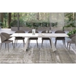 White Ceramic Extension Dining Table with White Metal leg