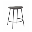 Gray Teddy Fabric 25.5 Inch High Stool with Metal Leg Set of 2
