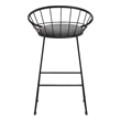 26 Inches High Gray Fabric Stool with Metal Legs Set of 2