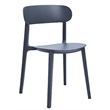 Dark Gray Midcentury Polypropylene Side Chair Set of 4