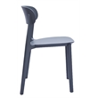 Dark Gray Midcentury Polypropylene Side Chair Set of 4