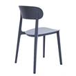 Dark Gray Midcentury Polypropylene Side Chair Set of 4