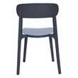 Dark Gray Midcentury Polypropylene Side Chair Set of 4