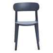 Dark Gray Midcentury Polypropylene Side Chair Set of 4