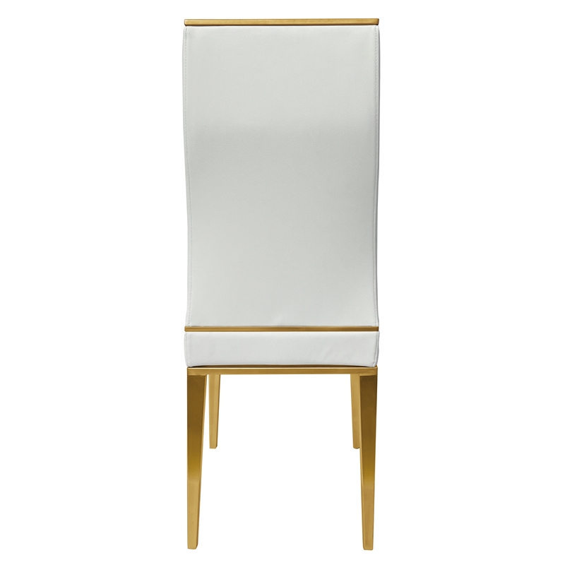 Dining Chair with Brushed Gold Base Set of 4