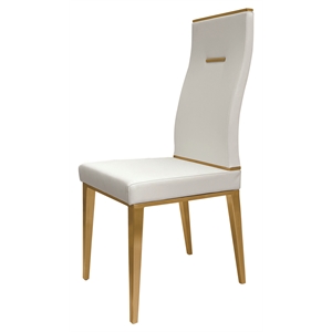 Dining Chair with Brushed Gold Base Set of 4