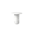 Round 21.6'' End Table with Marble Top & MDF base