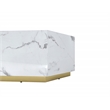 Hexagon MDF Coffee Table in White