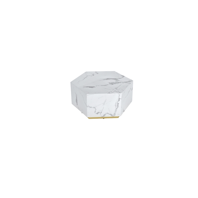 Hexagon MDF Coffee Table in White
