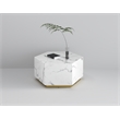 Hexagon MDF Coffee Table in White