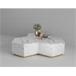 Hexagon MDF Coffee Table in White