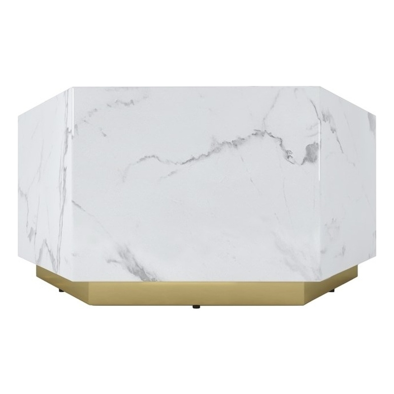 Hexagon MDF Coffee Table in White