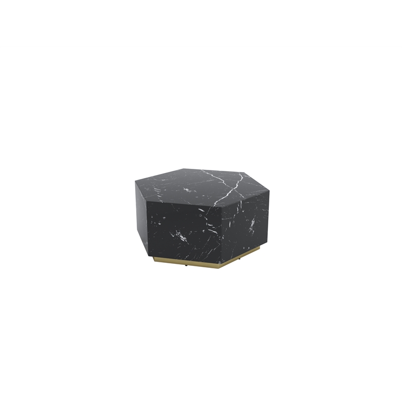Hexagon MDF Coffee Table in Black