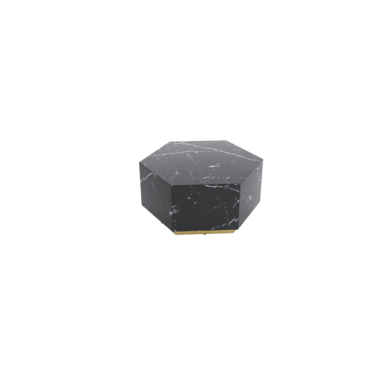 Hexagon MDF Coffee Table in Black
