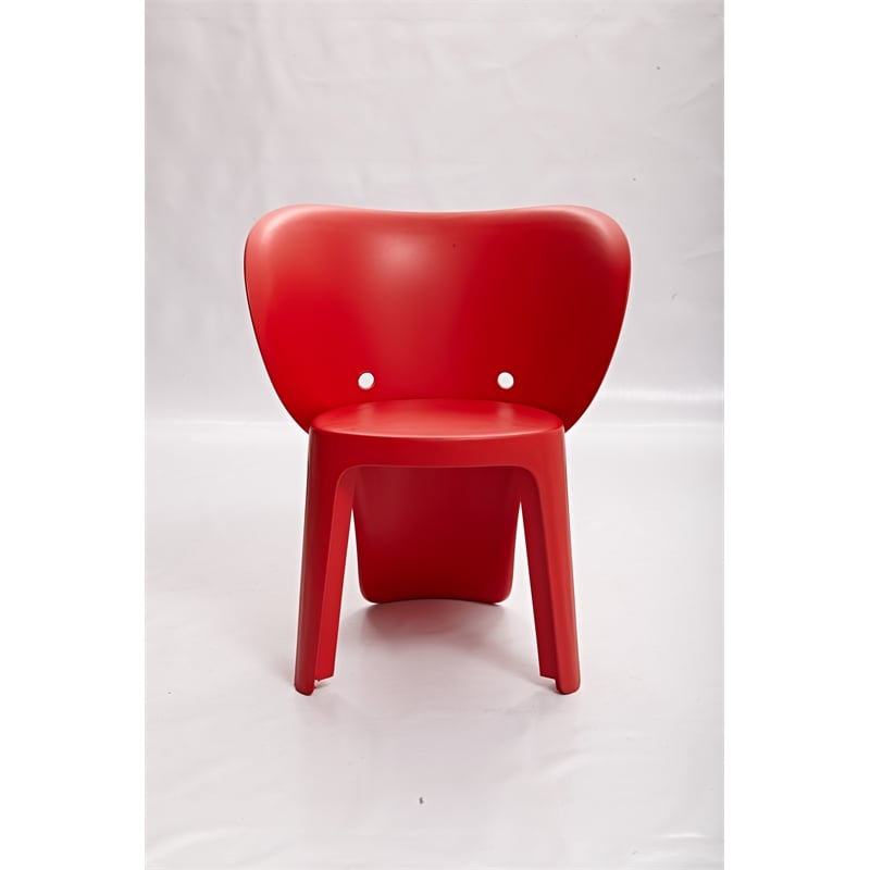 Elephant Polypropylene Kids Chair Set of 4 Red