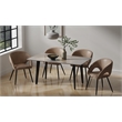 Sintered Stone Gray Dining Table with Black Metal Legs