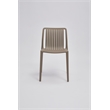 Set of 4 Coffee Brown Stackable Polypropylene Side Chair