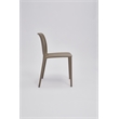 Set of 4 Coffee Brown Stackable Polypropylene Side Chair