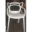 Set of 4 White Stackable Polypropylene Arm Chair