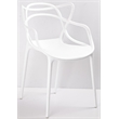 Set of 4 White Stackable Polypropylene Arm Chair
