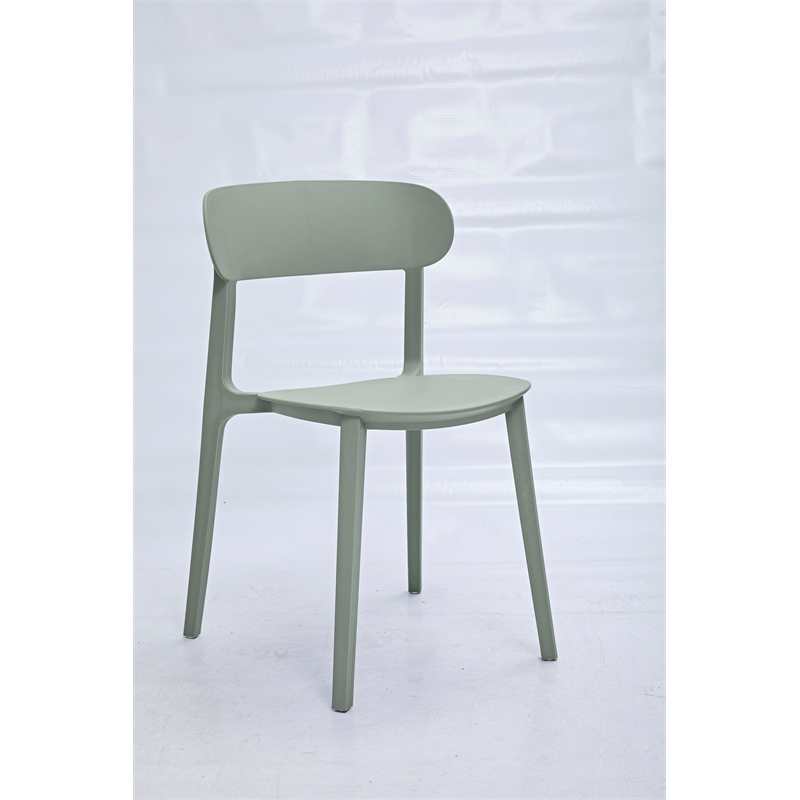 Moss Green Midcentury Polypropylene Side Chair Set of 4
