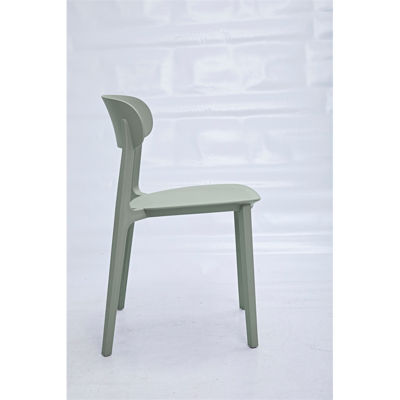Moss Green Midcentury Polypropylene Side Chair Set of 4