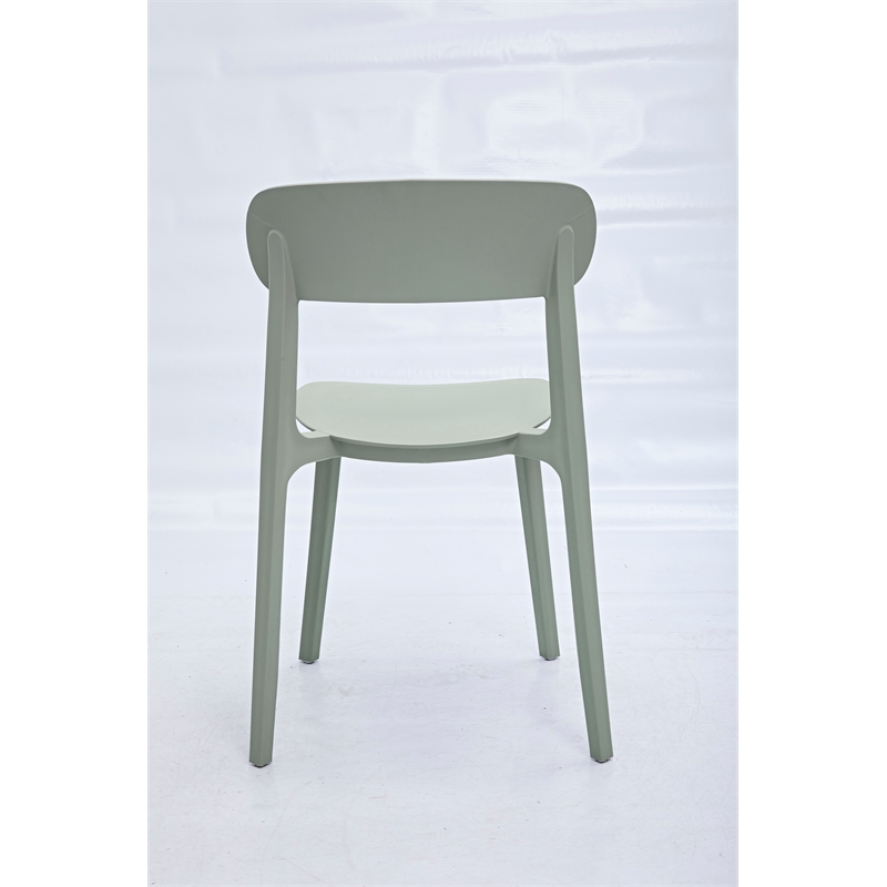 Moss Green Midcentury Polypropylene Side Chair Set of 4