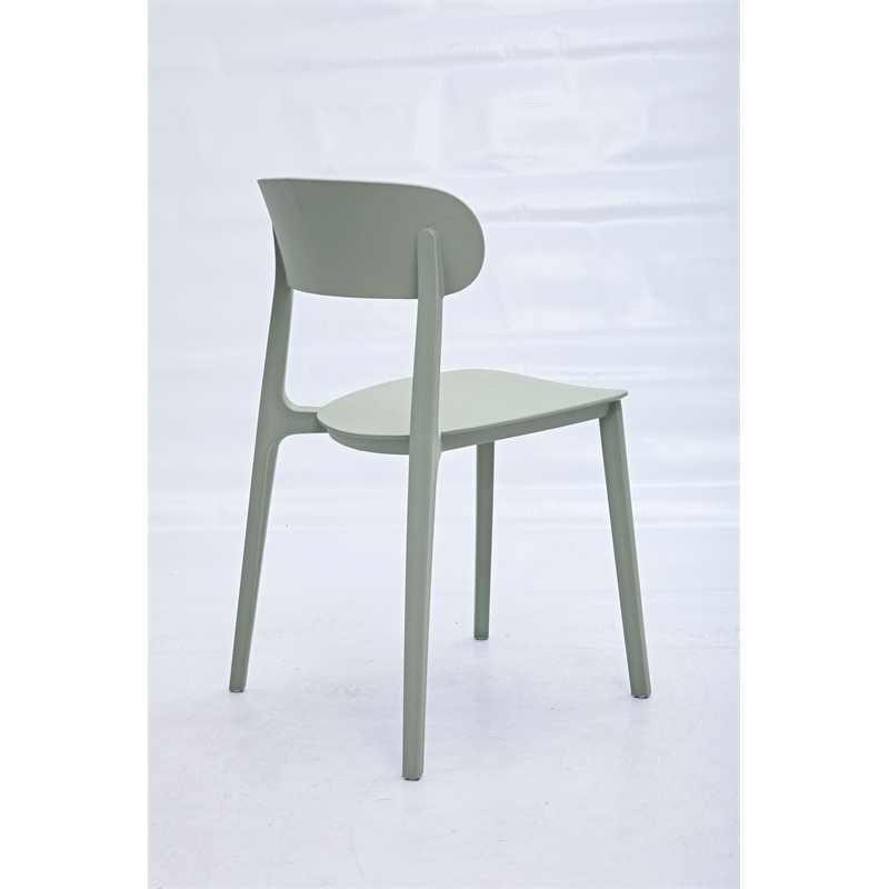 Moss Green Midcentury Polypropylene Side Chair Set of 4