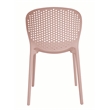 Midcentury Plastic Side Chair in Light Pink (Set of 4)