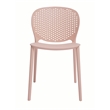 Midcentury Plastic Side Chair in Light Pink (Set of 4)