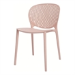 Midcentury Plastic Side Chair in Light Pink (Set of 4)