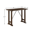 Lexicon Bracknell 3 Piece Wood Counter Height Dining Set in Brown Cherry