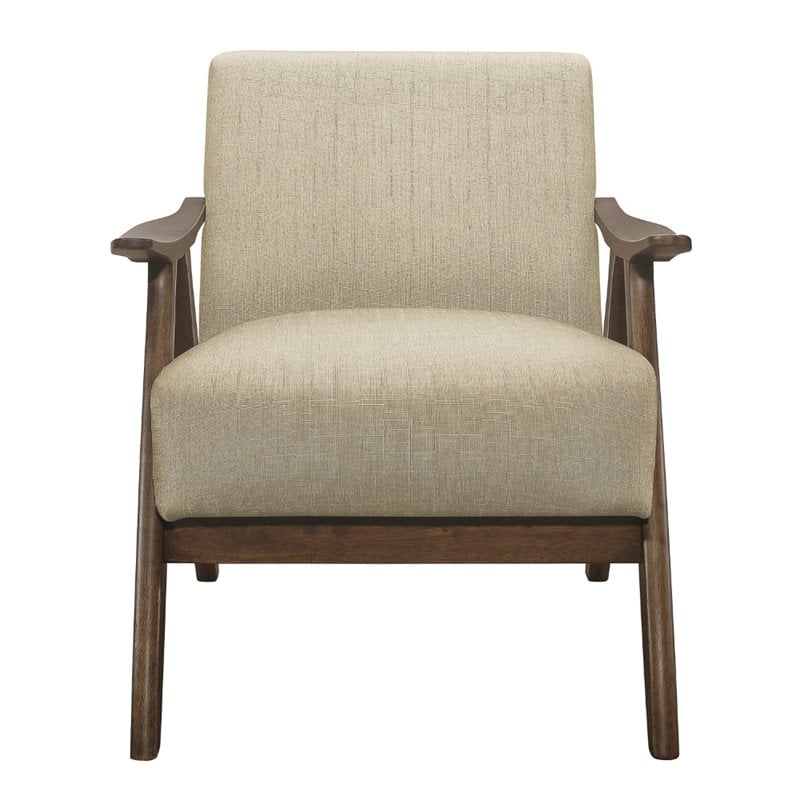 Lexicon Elle Accent Chair with Arm Rest in Light Brown