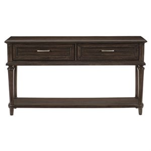 Lexicon Cardano Wood 2 Drawer Console Table in Driftwood Charcoal