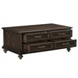 Lexicon Cardano Wood 4 Drawer Coffee Table in Driftwood Charcoal
