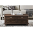 Lexicon Cardano Wood 4 Drawer Coffee Table in Driftwood Charcoal