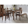 Lexicon Delmar 6 Piece Wood Dining Set in Espresso